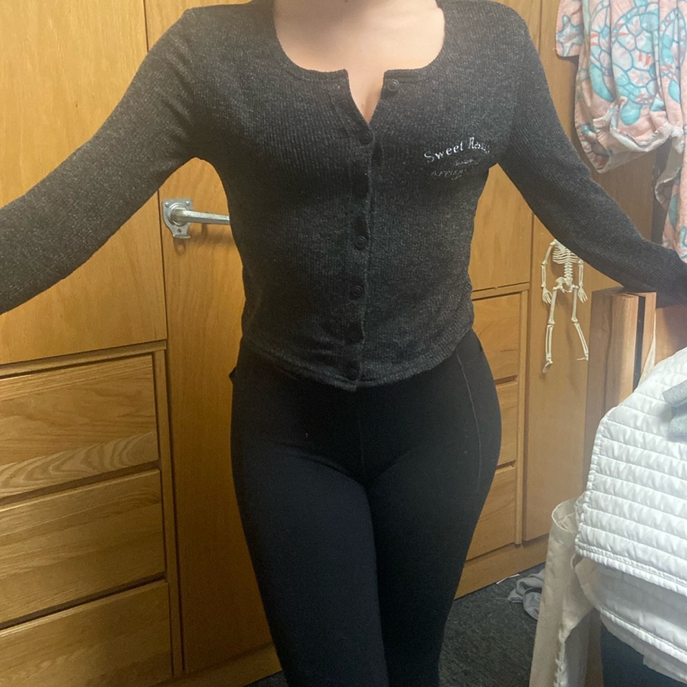 Soft button up Zara long sleeve top